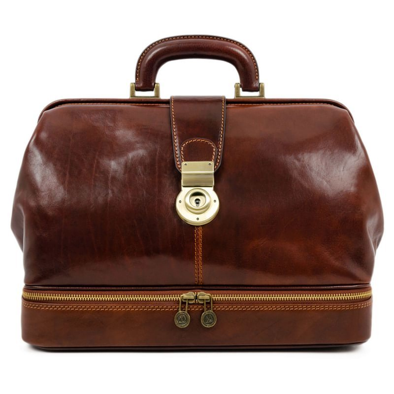 Time Resistance Large Italian Leather Doctor Bag - Northern Lights ...