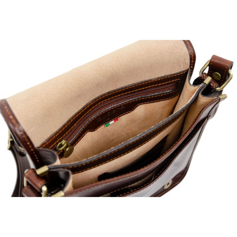 Made in Italy - Men's Smooth Leather Crossbody Messenger Bag – AMMA JO