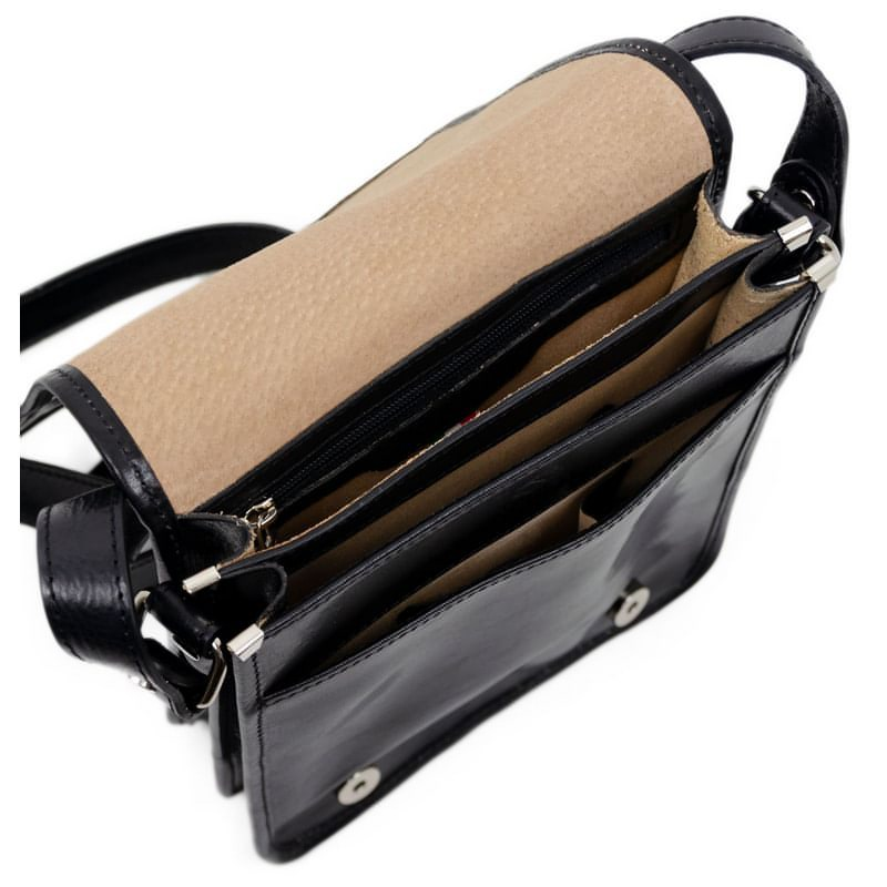 Full Grain Italian Small Leather Crossbody Messenger Bag - On The Road Time Resistance