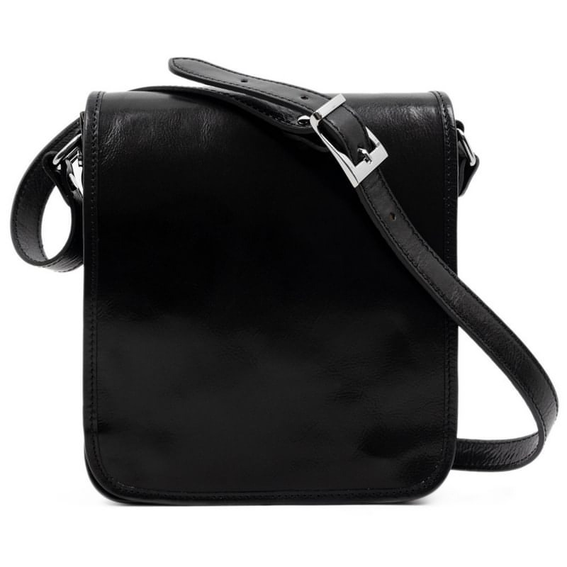 Full Grain Italian Small Leather Crossbody Messenger Bag - On The Road Time Resistance