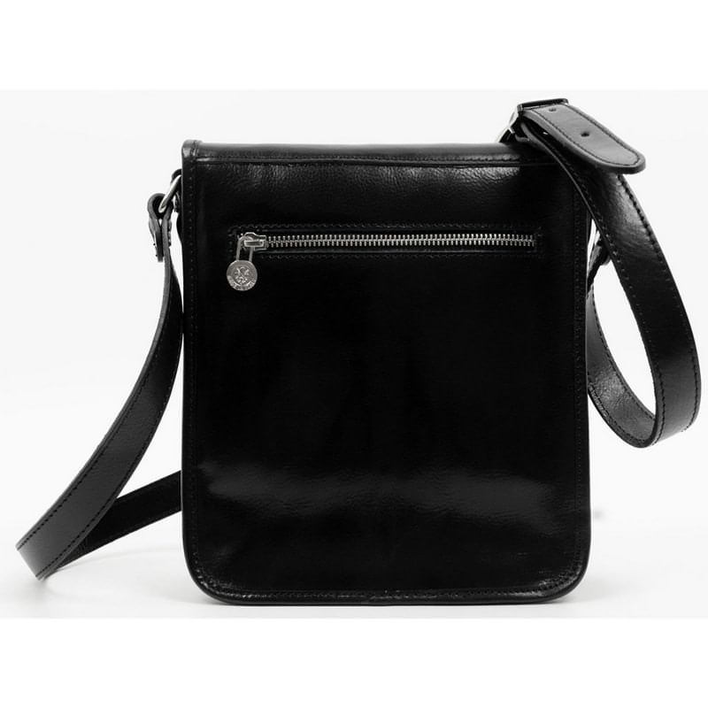 Full Grain Italian Small Leather Crossbody Messenger Bag - On The Road Time Resistance