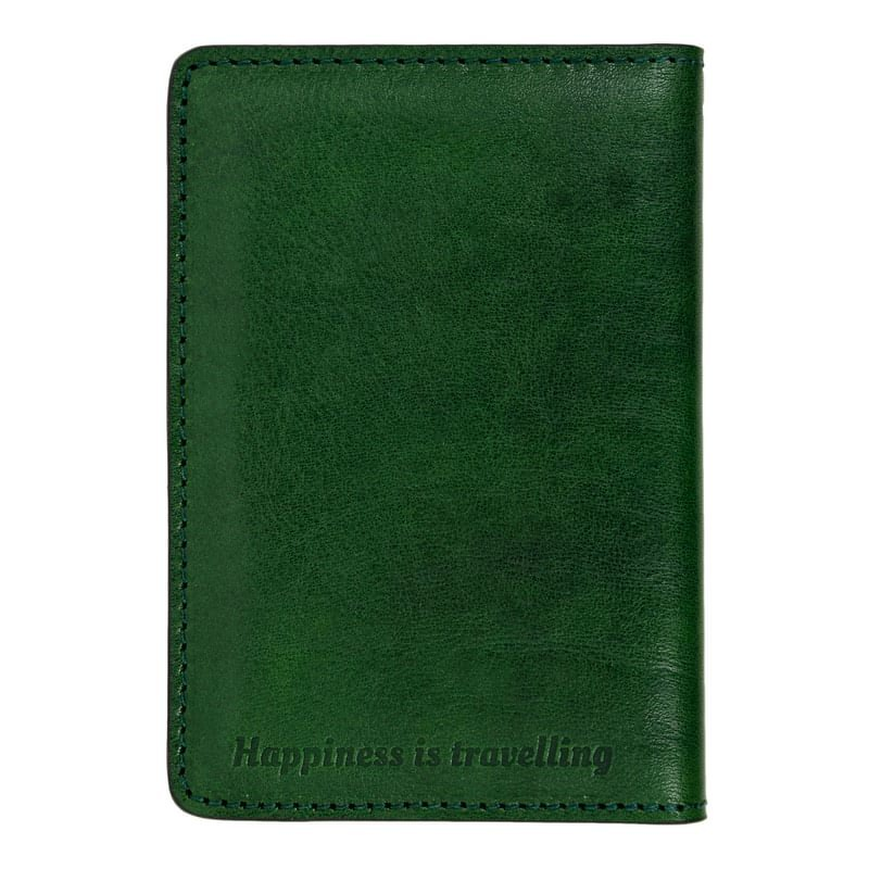 Small Full Grain Italian Leather Passport Holder - Gulliver's Travels Time Resistance