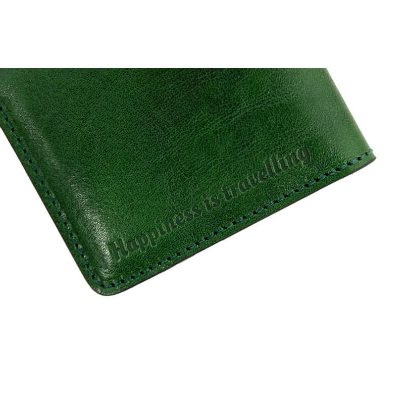 Small Full Grain Italian Leather Passport Holder - Gulliver's Travels Time Resistance