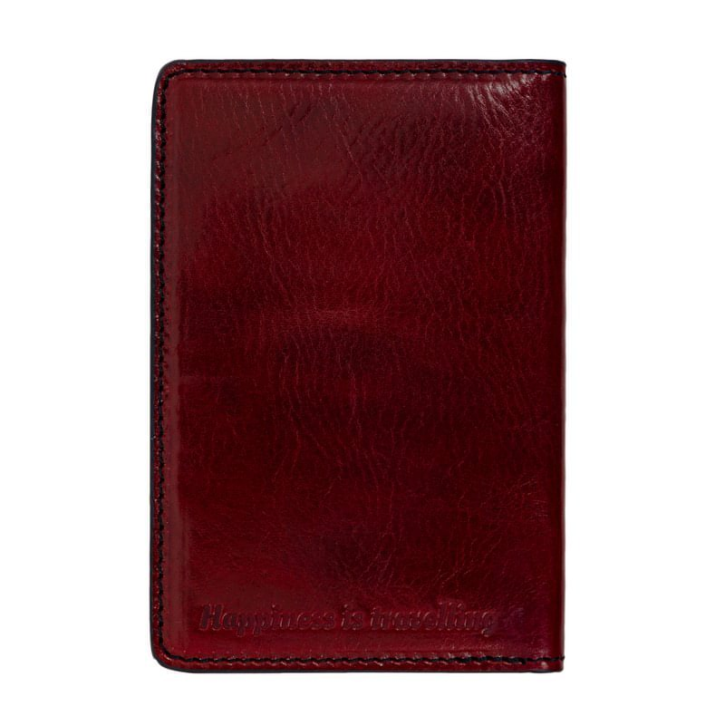 Small Full Grain Italian Leather Passport Holder - Gulliver's Travels Time Resistance