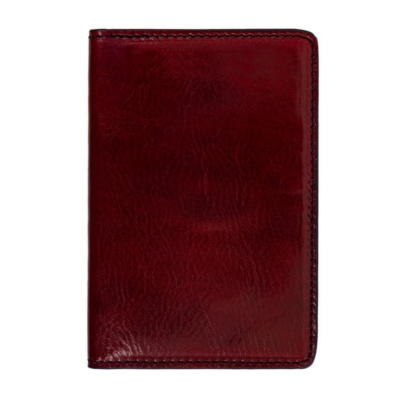 Small Full Grain Italian Leather Passport Holder - Gulliver's Travels Time Resistance