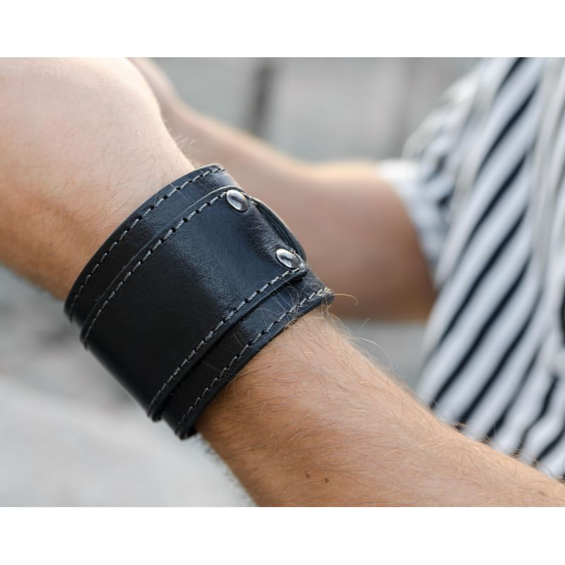 Double Strap Leather Bracelet for Men - The Moviegoer Time Resistance