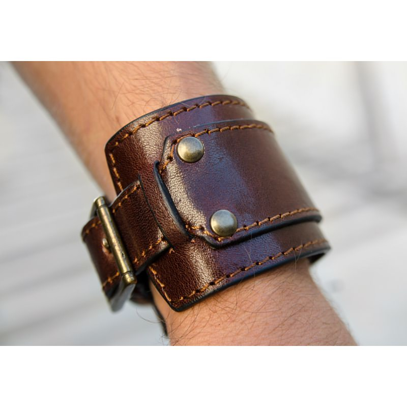 Double Strap Leather Bracelet for Men - The Moviegoer Time Resistance