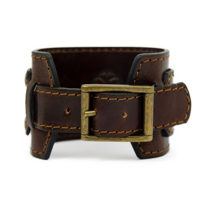 Double Strap Leather Bracelet for Men - The Moviegoer Time Resistance