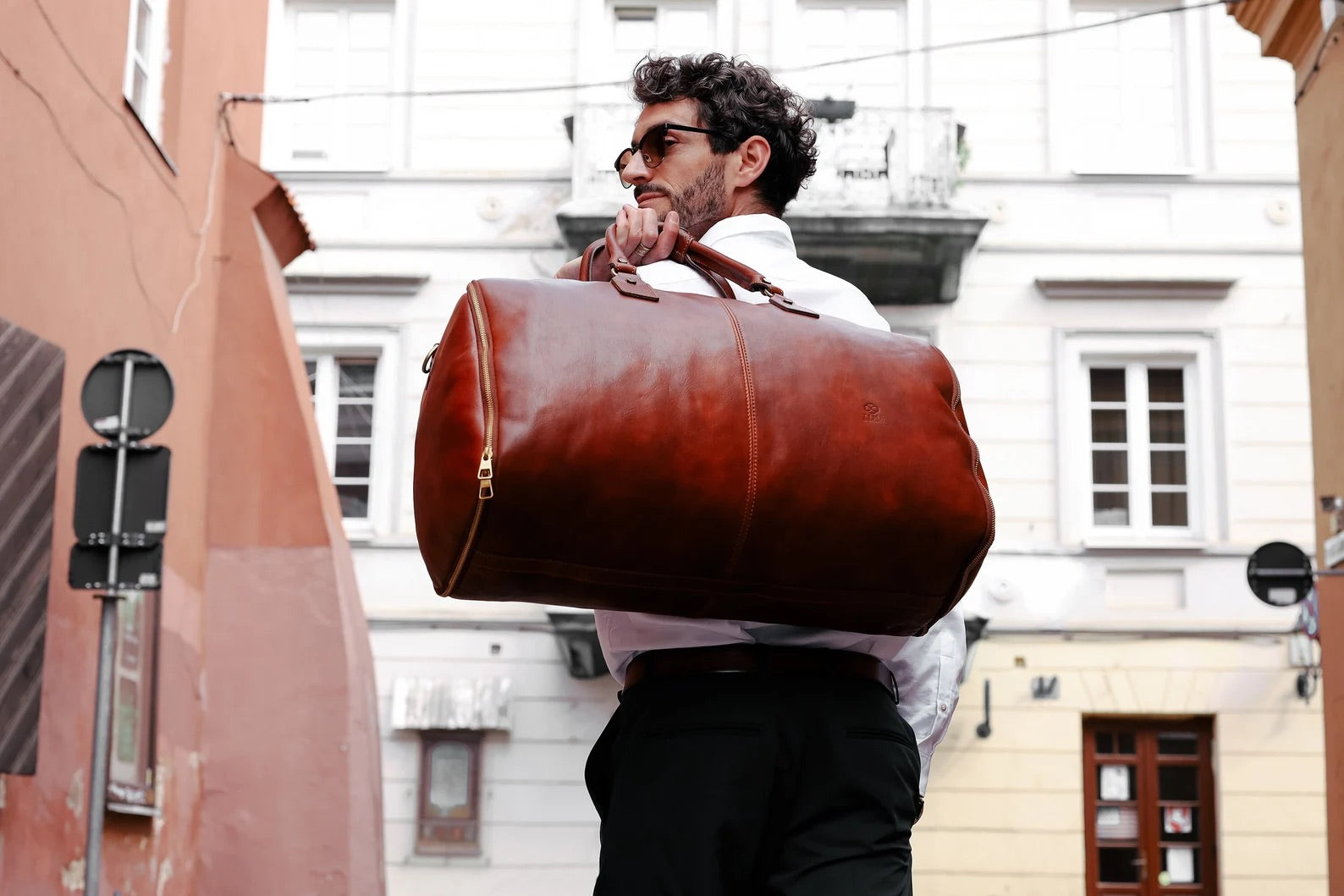 Leather Garment Duffle Bag — The Handmade Store