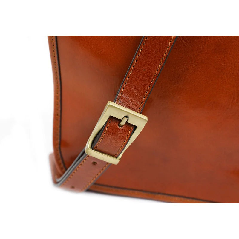 Made in Italy - Men's Smooth Leather Crossbody Messenger Bag – AMMA JO