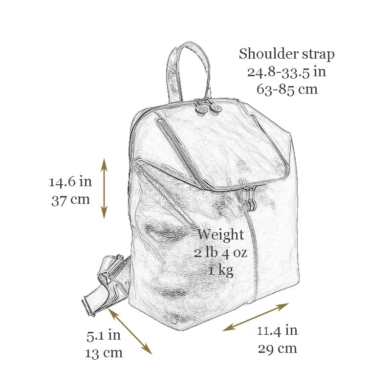 Full Grain Italian Leather Backpack - A Bend in the River Time Resistance