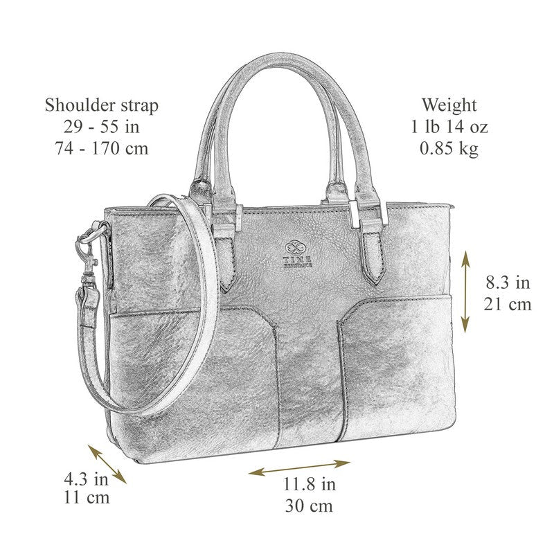 Time Resistance Full Grain Leather Handbag Shoulder Bag Camilla